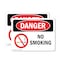 Signmission No Smoking Danger Sign, Plastic, 10in W x 7in L, 2PK OS-2PACK-DS-P-710-L-1469 - alternate 1